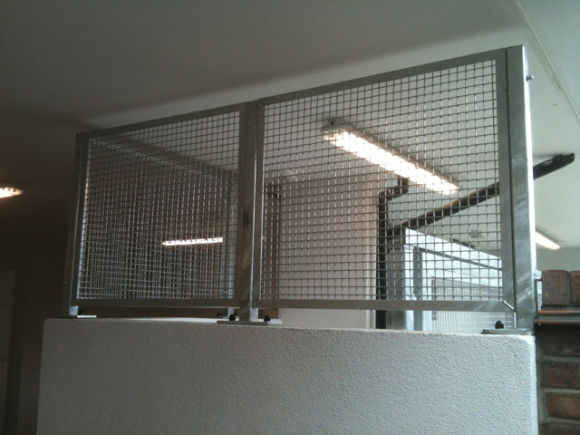 Welded, Fabricated and installation of galvanized security screen panels  